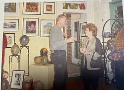 Reception at Danville Museum, Cadmus pottery and digital images