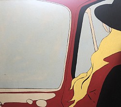 Cadmus: Hippy Friend and red Van   Acrylics 1970s