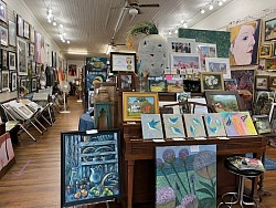 A view of Milton Studio Art Gallery interior. Approx 70 artists Milton,NC